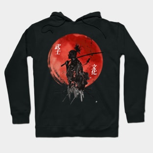 red moon samurai Hoodie